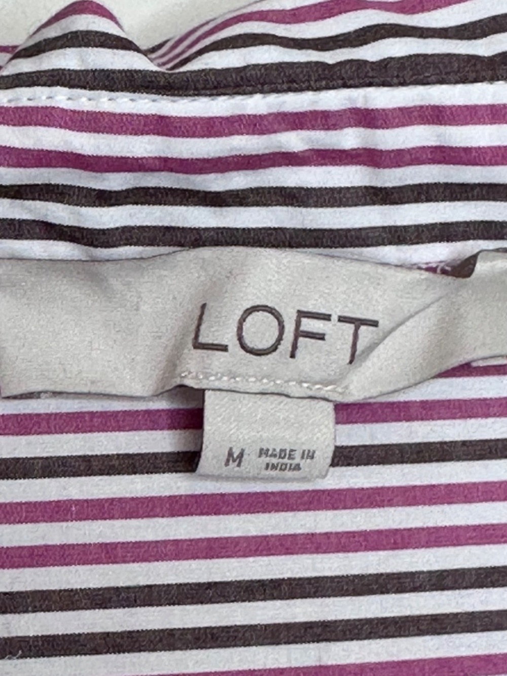 Ann Taylor LOFT  Striped Cotton Poplin Everyday Oversized Shirt, Size Medium - Picture 5 of 8